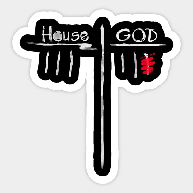 House vs God (Dark ver.) Sticker by FnCWorks